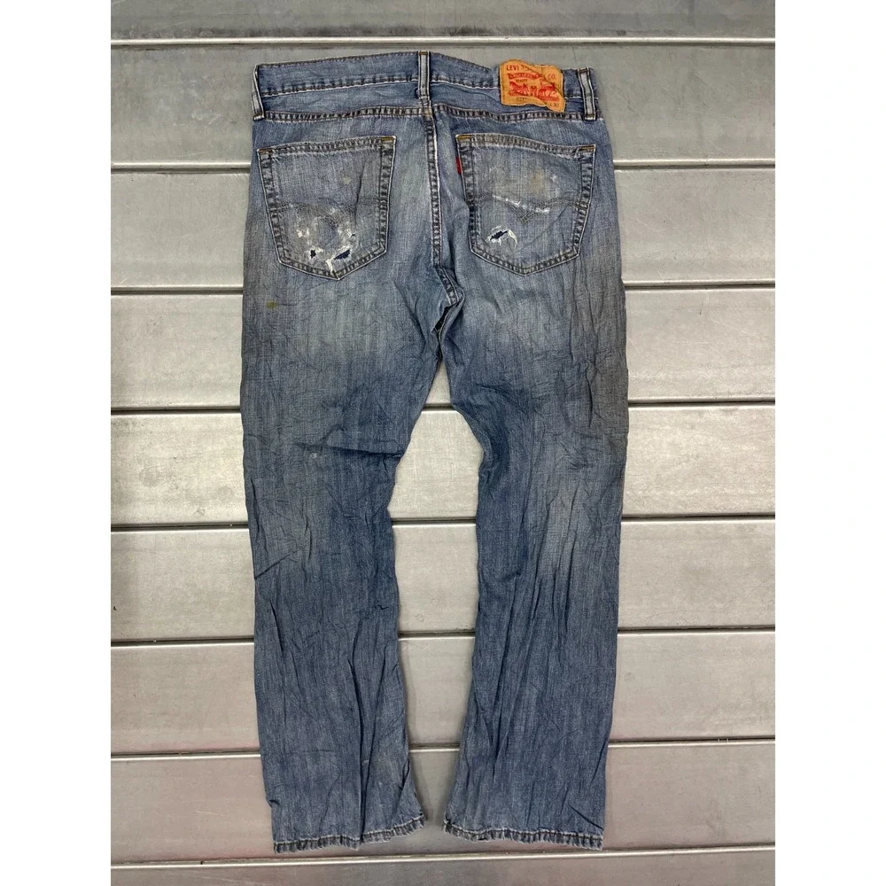 Levis 527 Jeans Mens 33x30 Blue Medium‎ Wash Denim Bootcut 100% Cotton Grunge